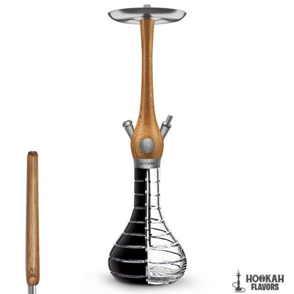 WOOKAH HOOKAH OAK STRIPED CLEAR/BLACK