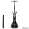 WOOKAH HOOKAH WHITE BLACK STRIPED BLACK