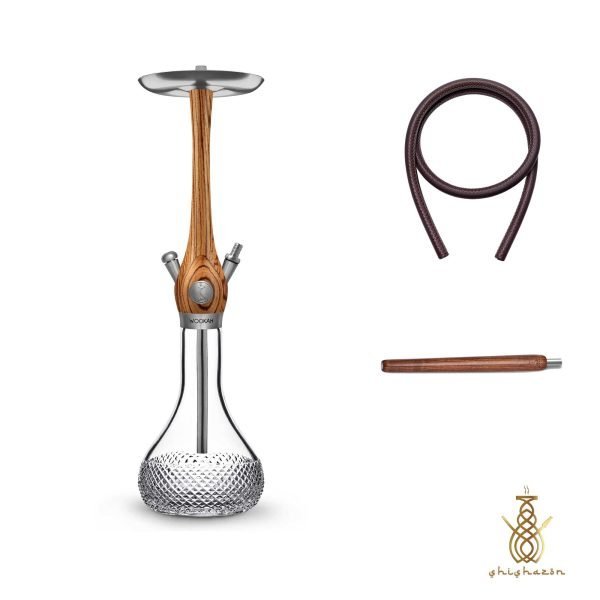 WOOKAH HOOKAH ZEBRANO AND QUILLS WALLNUT