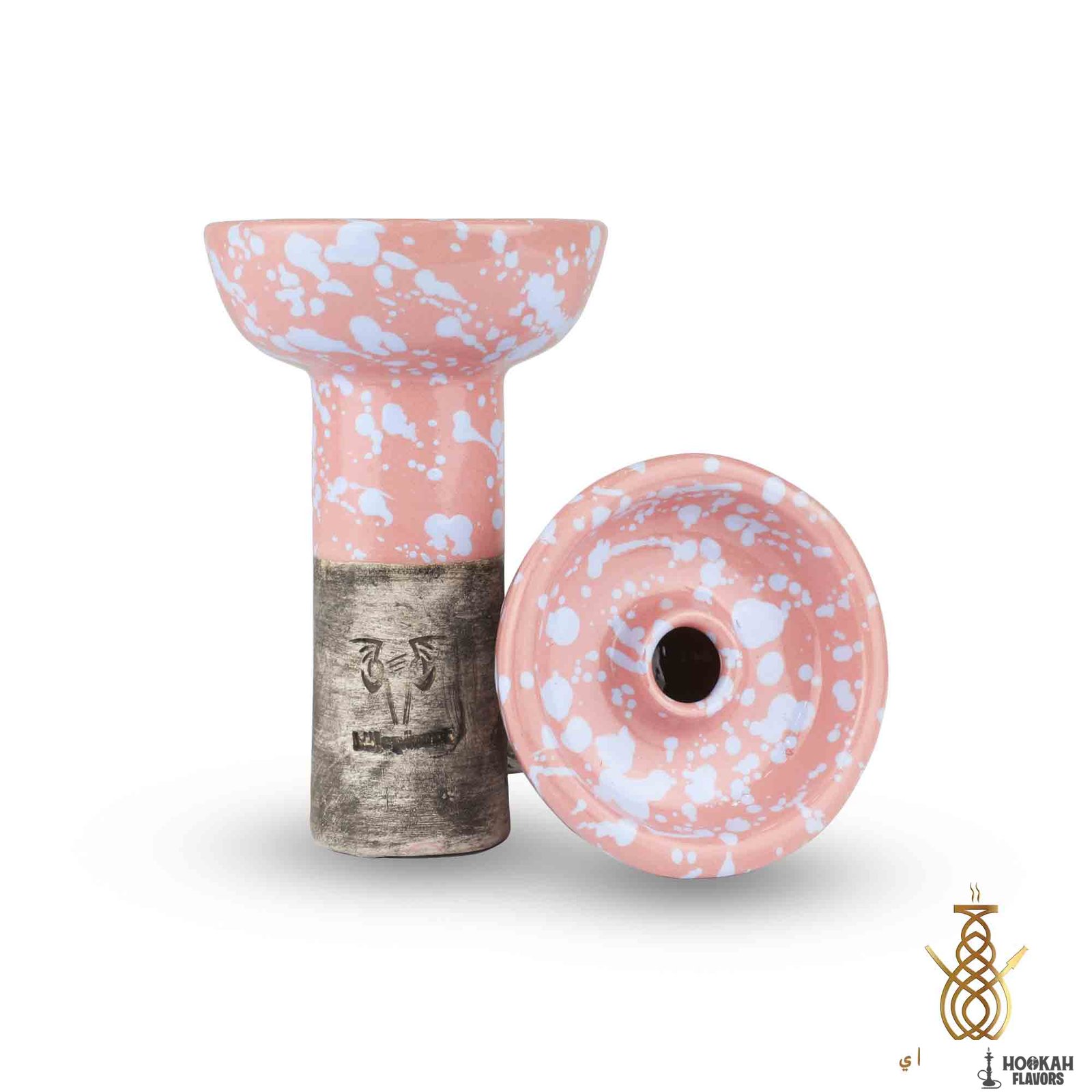 LULEPHANT HOOKAH BOWLS LARGE-PINK AND WHITE