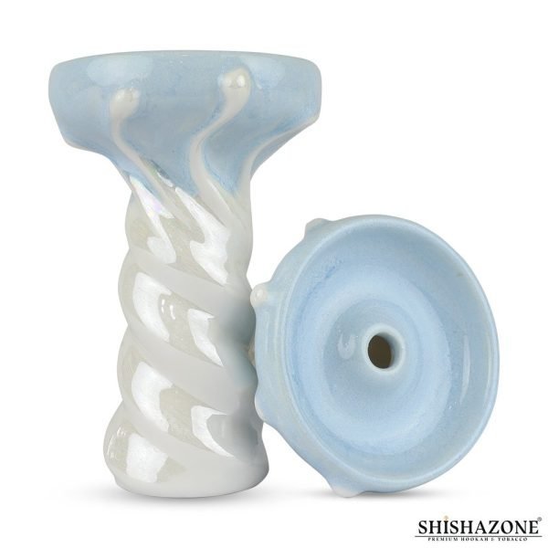 ROYAL BOWL HOOKAH HEAD - PEARL BLUE