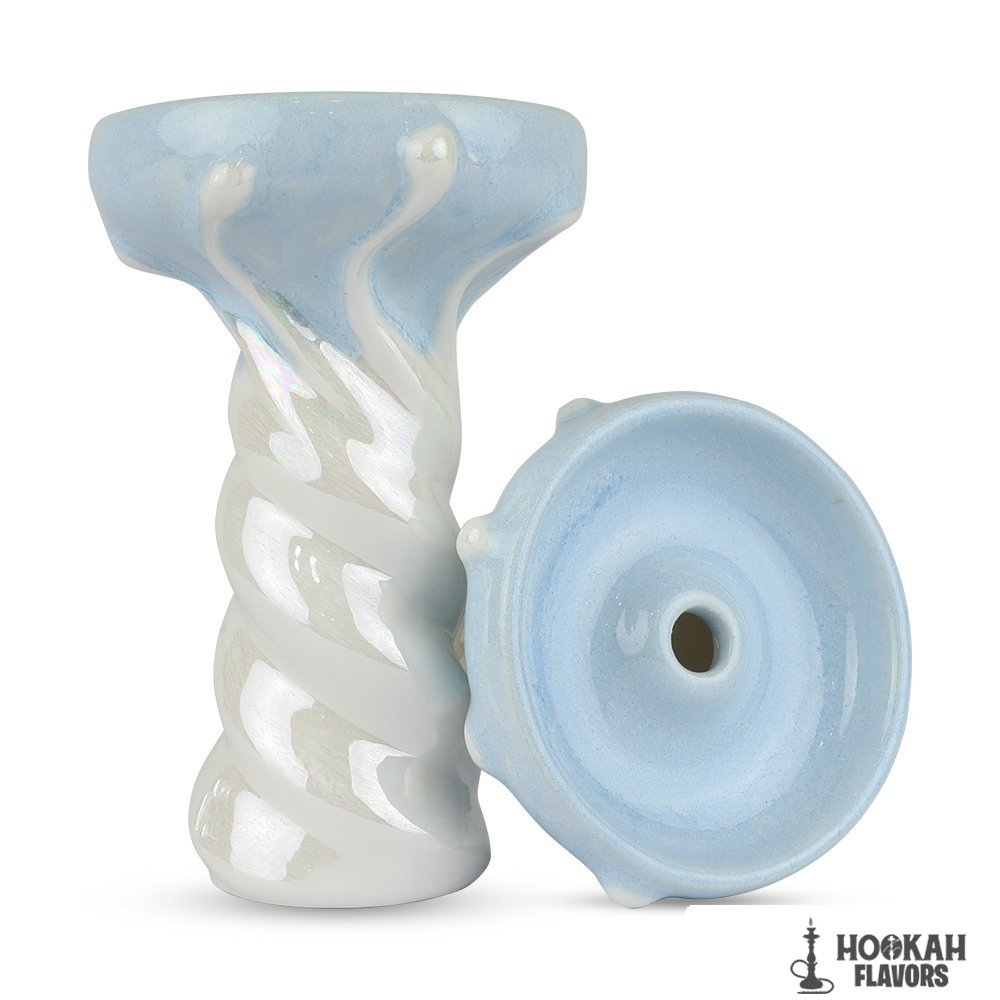 ROYAL BOWL HOOKAH HEAD - PEARL BLUE