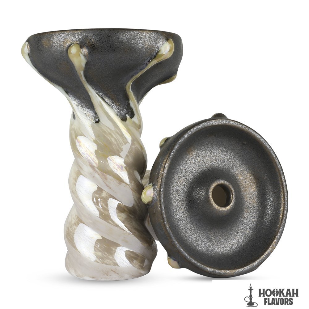 ROYAL BOWL HOOKAH HEAD - PEARL GRAY