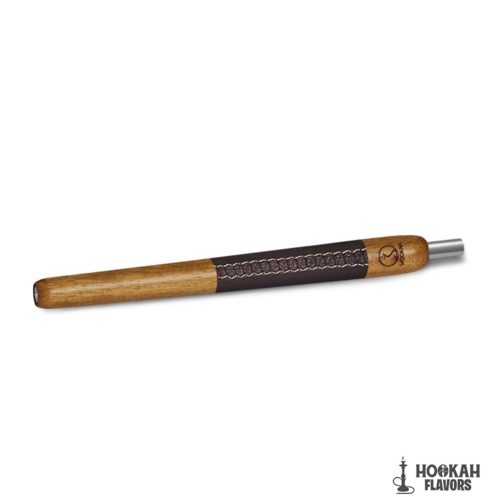 WOOKAH WOODEN MOUTHPIECE BROWN LEATHER – IROKO