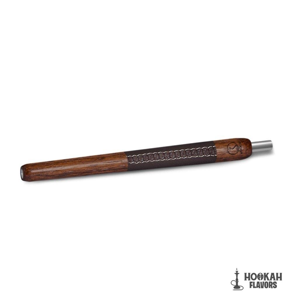 WOOKAH WOODEN MOUTHPIECE BROWN LEATHER – MERBAU