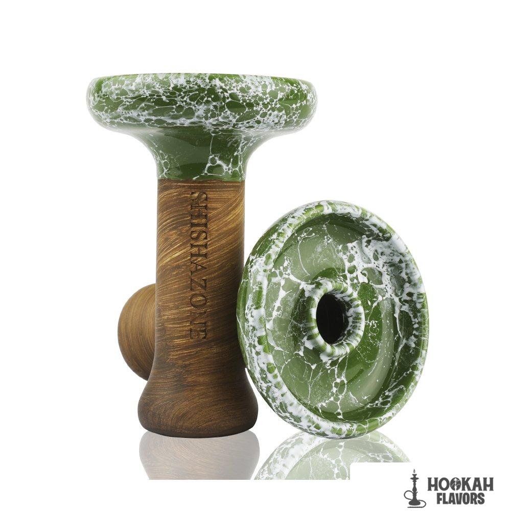 OBLAKO TOP GLAZE LARGE DARK GREEN WHITE MARBLE
