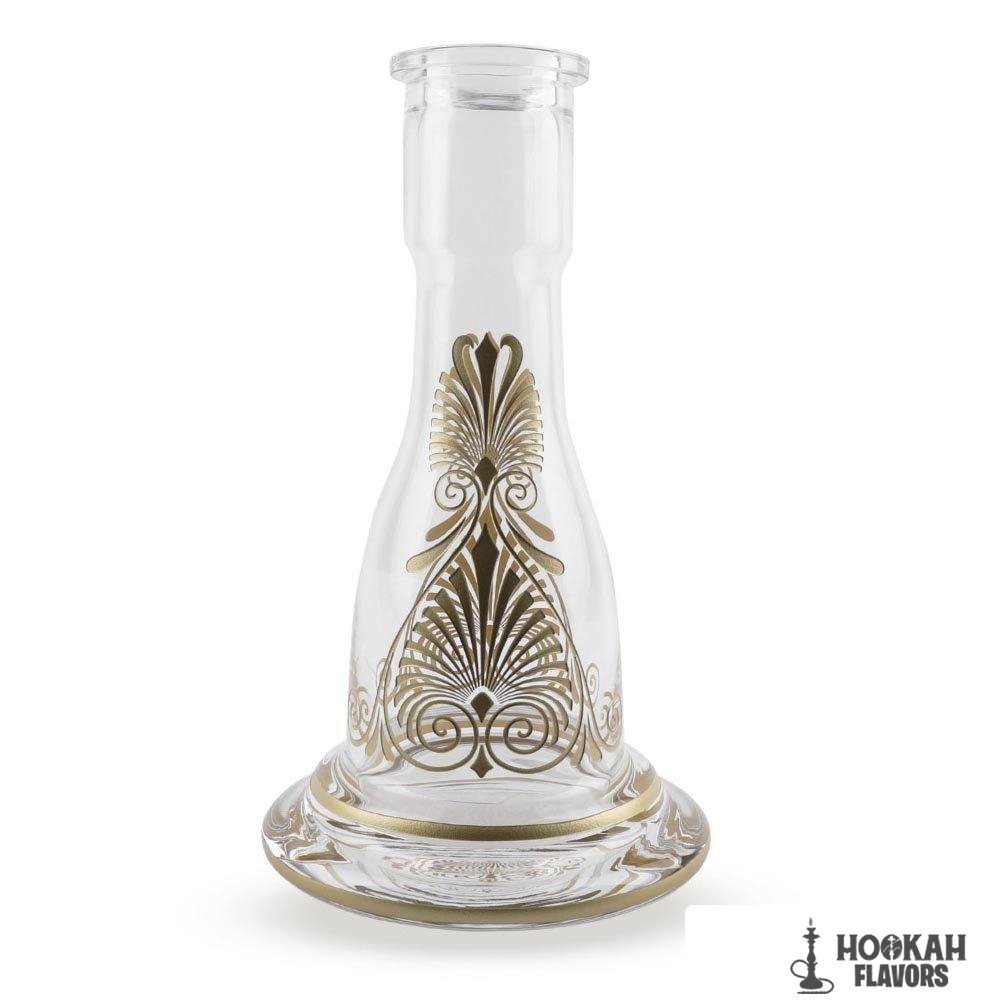 MP GLASS SHISHA VASE WITH GOLD DECOR - F742