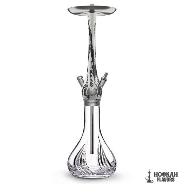 WOOKAH HOOKAH WS - WHITE BLACK FLAMES (without hose and mouthpeice)