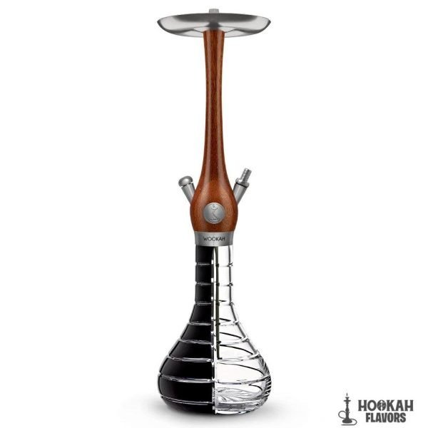 WOOKAH HOOKAH WS - MERBAU STRIPED BLACK CLEAR (without hose and mouthpeice)