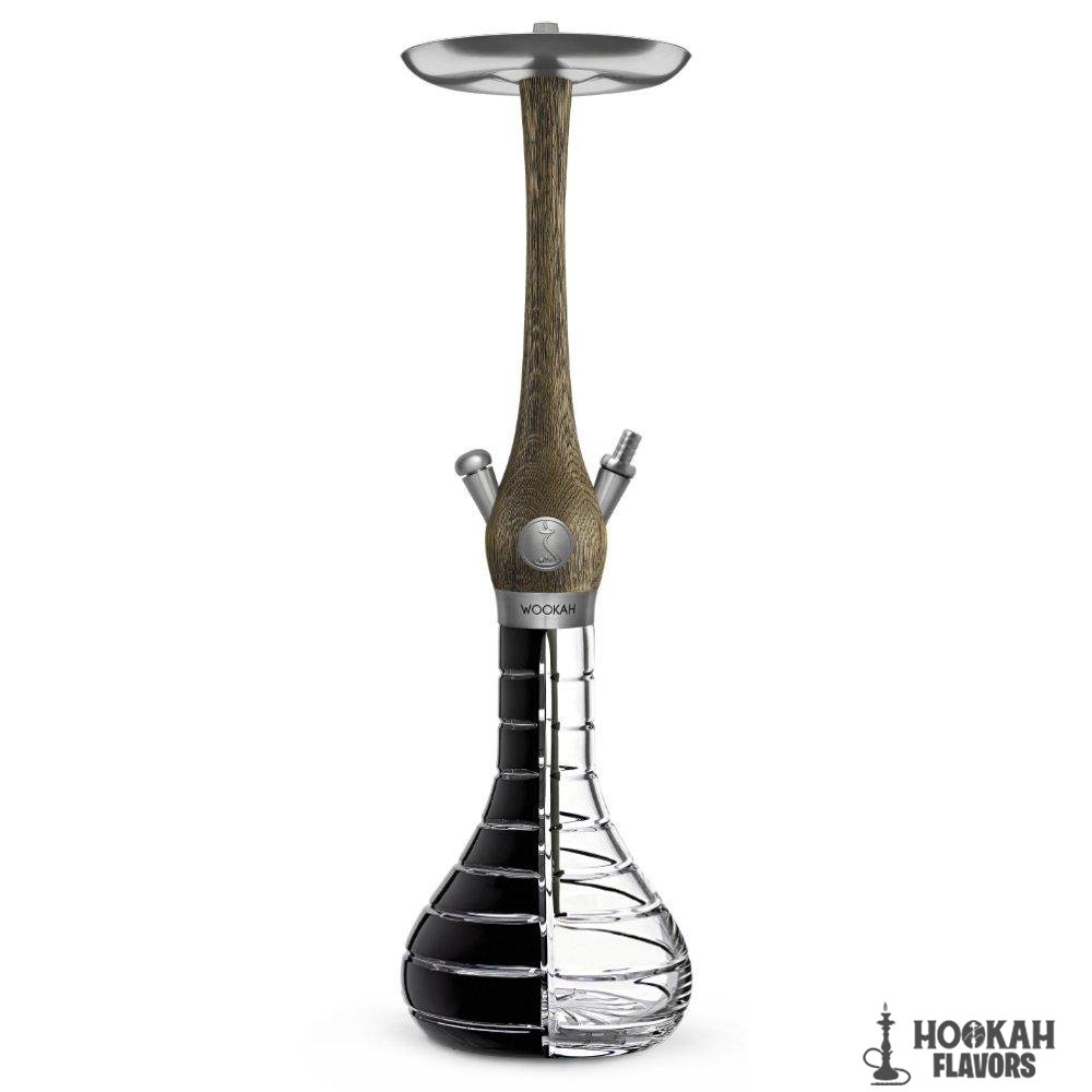 WOOKAH HOOKAH NOX RUSTIC STRIPED BLACK CLEAR