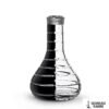 WOOKAH VASE MASTERCUT STRIPED BLACK/CLEAR