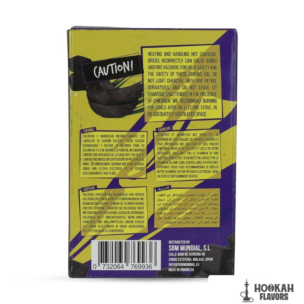 OVERDOZZ FLAT COCONUT CHARCOAL PURPLE BOX 108 PCS (1 X 10KG) - Image 4