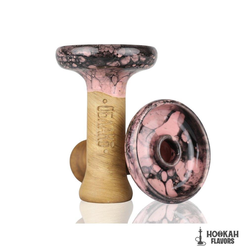 OBLAKO TOP GLAZE LARGE - PINK BLACK MARBLE