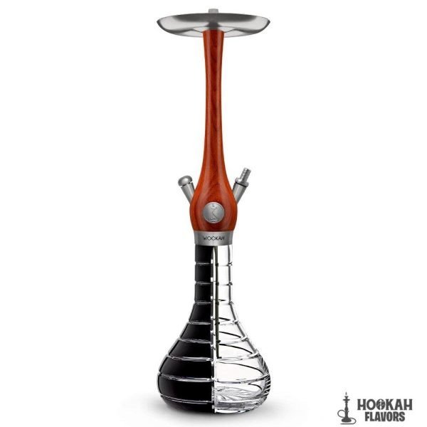 WOOKAH HOOKAH PADOUK STRIPED BLACK/CLEAR