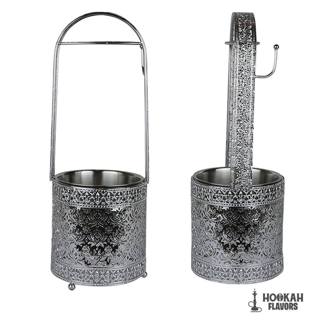 Z SHISHA CHARCOAL BIN KH2302 SILVER LARGE