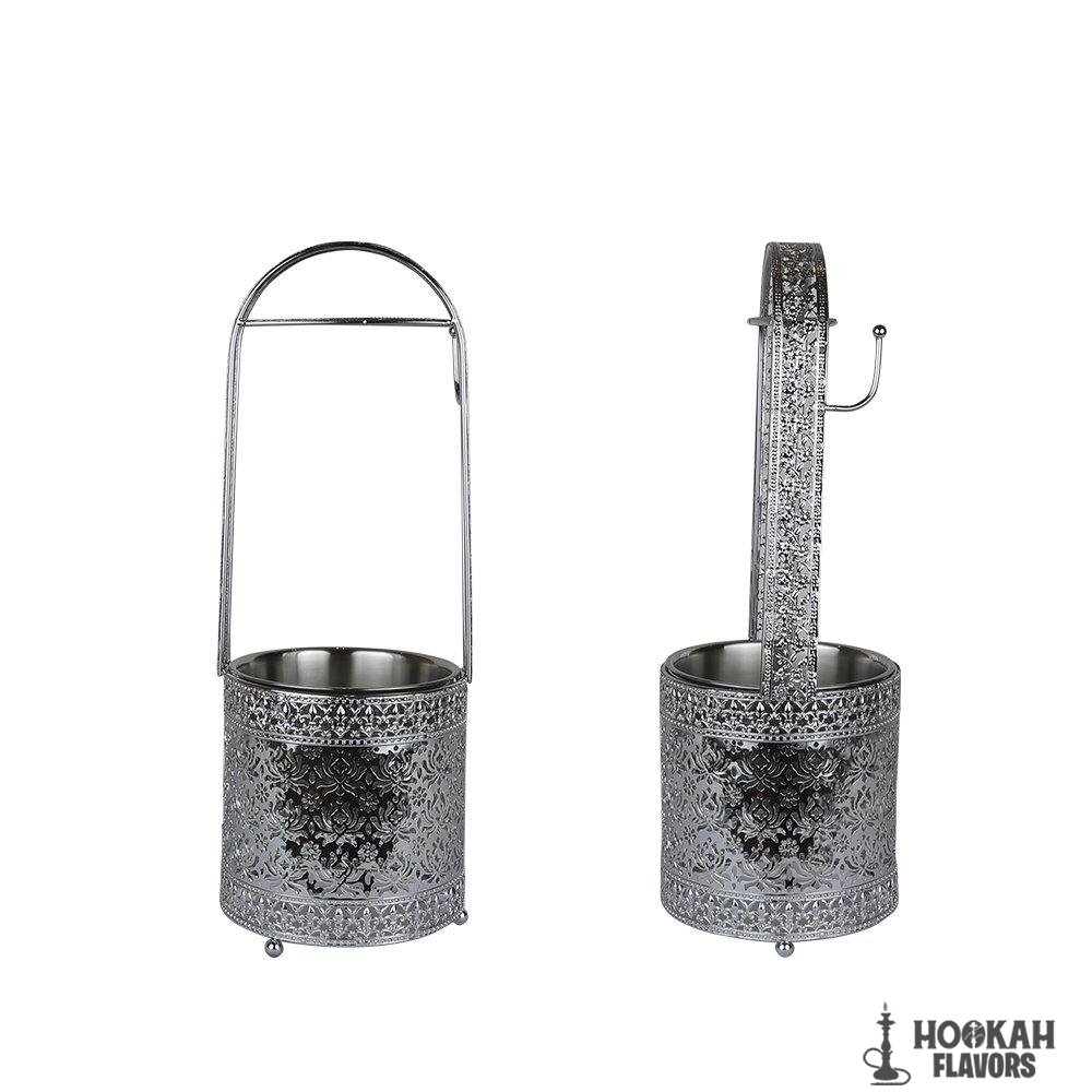 Z SHISHA CHARCOAL BIN KH2302 SILVER SMALL