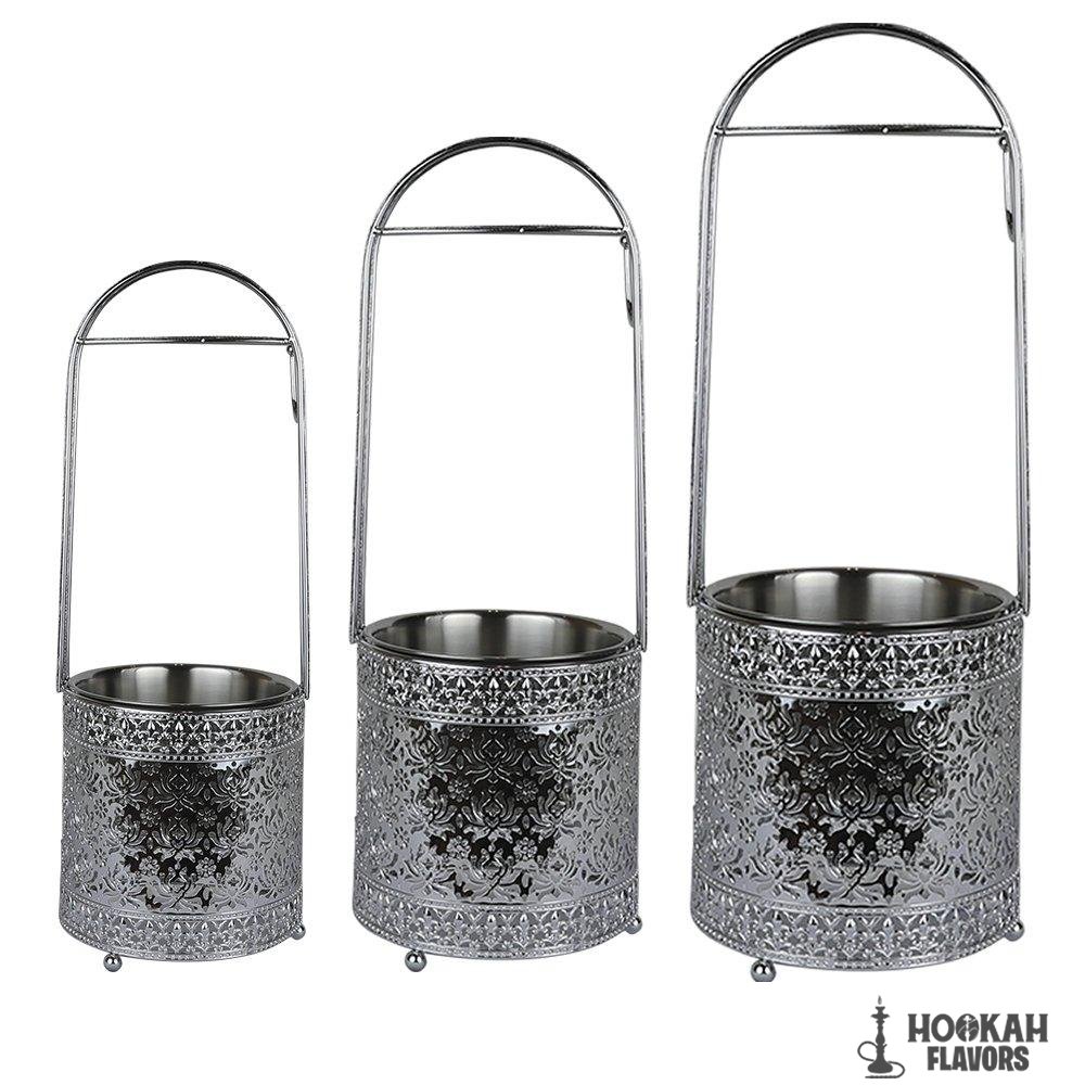 Z SHISHA CHARCOAL BIN KH2302 SILVER SMALL - Image 2