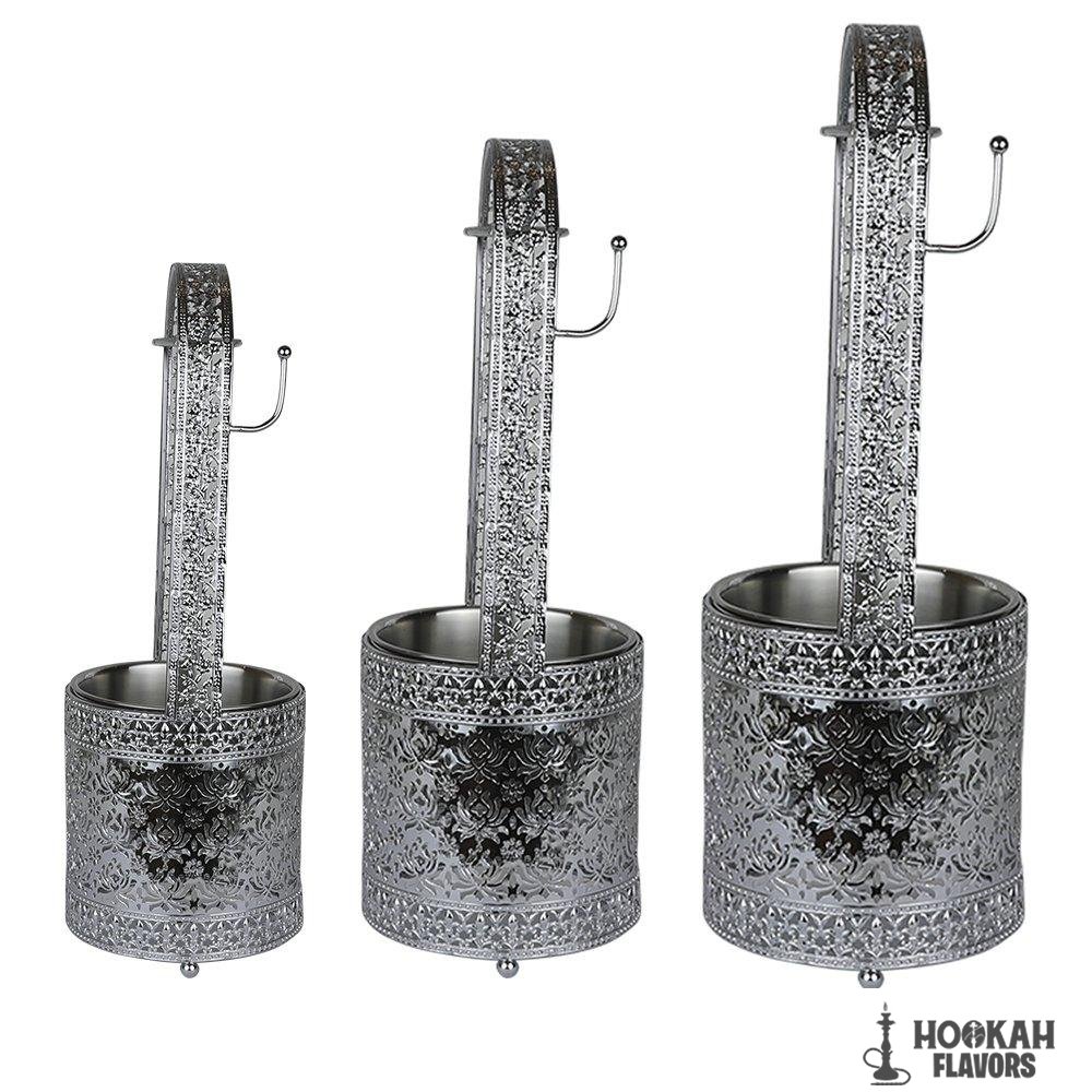 Z SHISHA CHARCOAL BIN KH2302 SILVER SMALL - Image 3