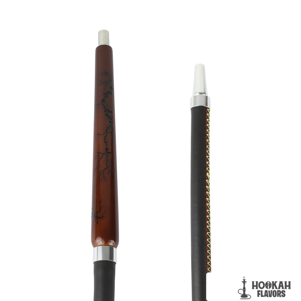 KHATEEB SHISHA LEATHER HOSE - BLACK