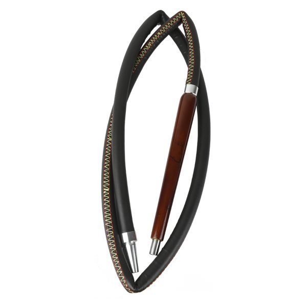 KHATEEB SHISHA LEATHER HOSE - BLACK - Image 2