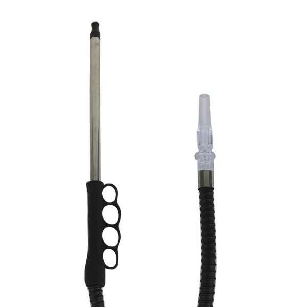 KHATEEB SHISHA HOSE - BLACK WITH HANDEL