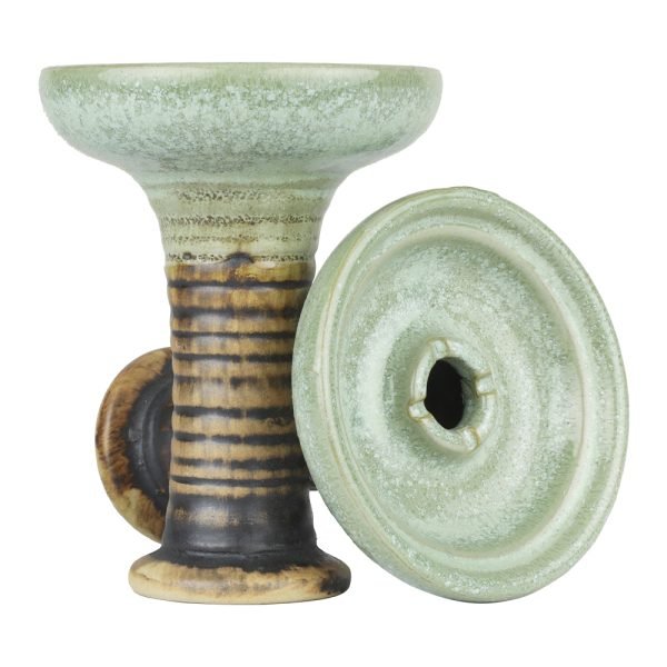 KHATEEB SHISHA HEAD TOP GLAZED - GREEN