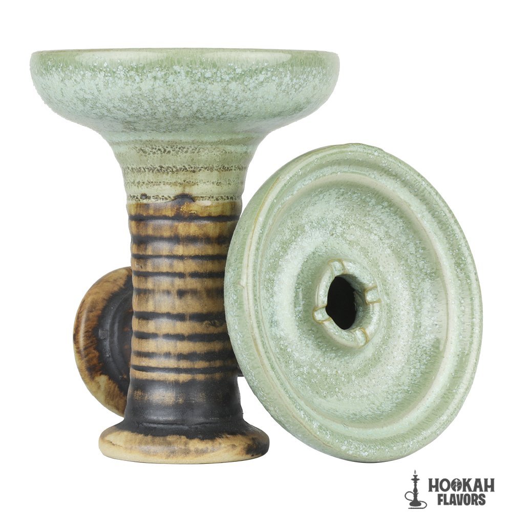 KHATEEB SHISHA HEAD TOP GLAZED - GREEN