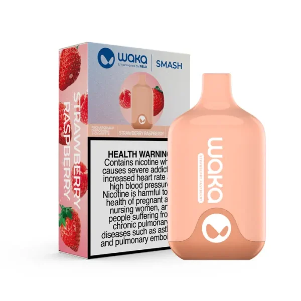 Waka Smash 18mg/Ml-5500 Puffs Disposable Vape - Strawberry Raspberry