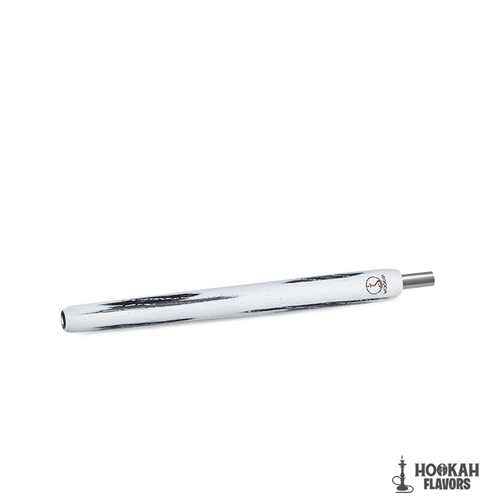 WOOKAH WOODEN MOUTHPIECE WHITE BLACK