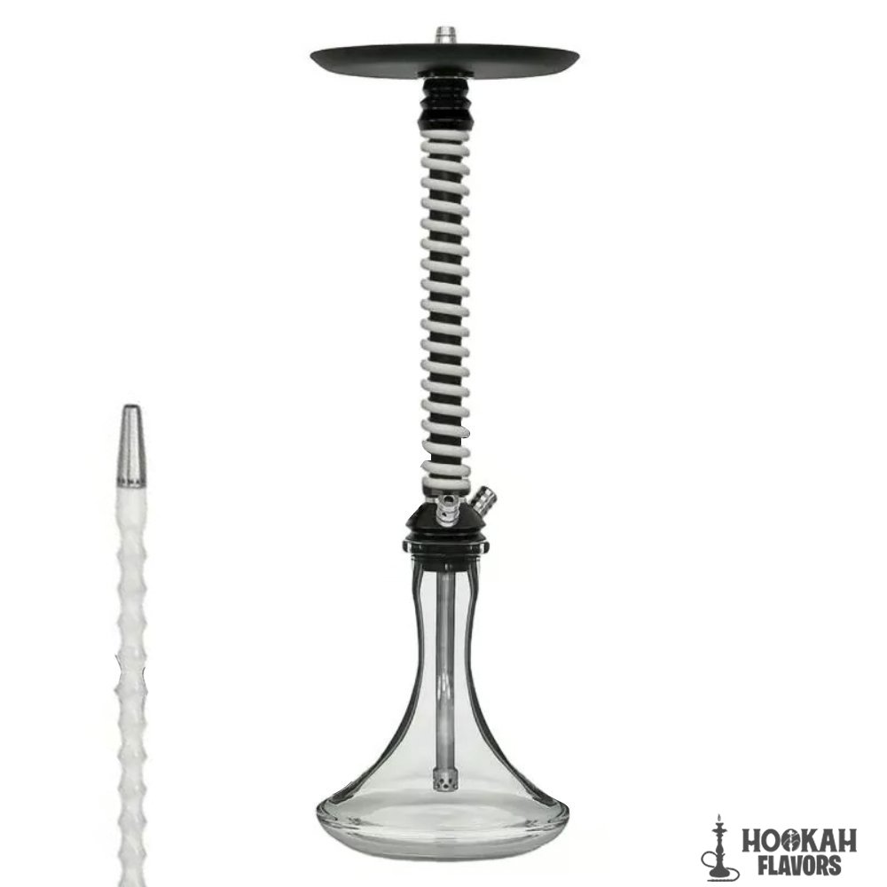 HOOKAH MAMAY CUSTOMS- CHROME BLACK WITH VASE