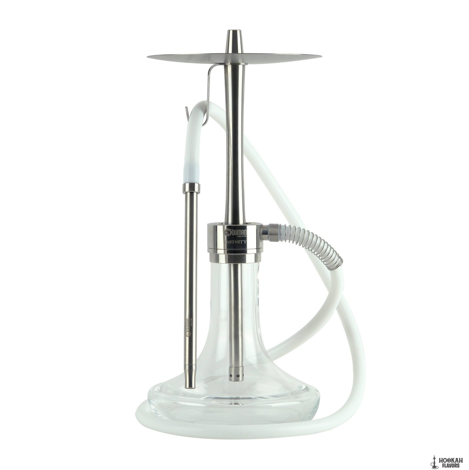 ODUMAN HOOKAH INFINITY - CLEAR GLASS SILVER BODY