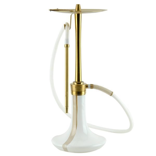 ODUMAN HOOKAH COSMO - GOLD BODY WHITE GLASS