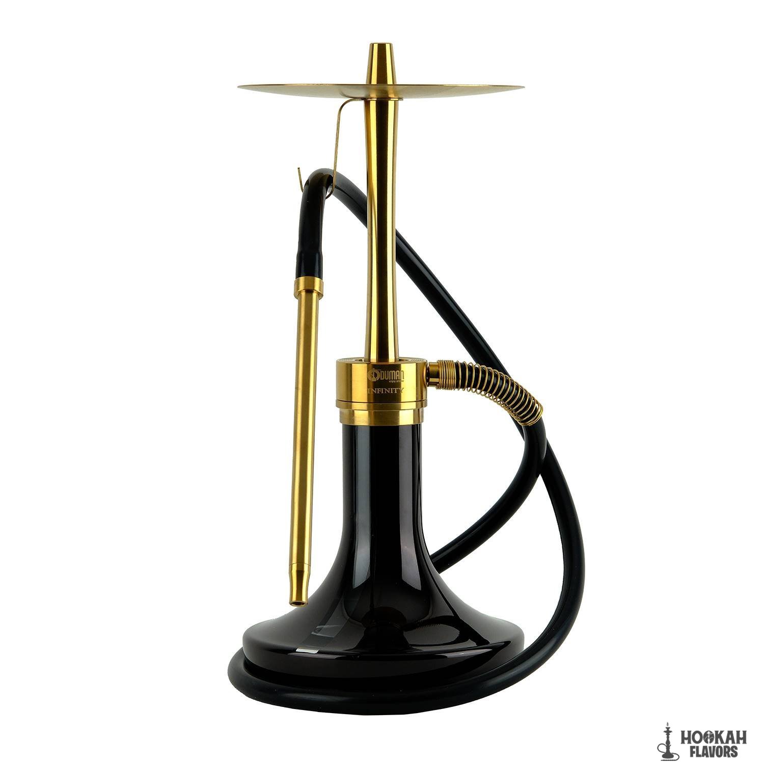 ODUMAN HOOKAH INFINITY - BLACK GLASS GOLD BODY