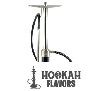 ODUMAN HOOKAH COSMO - SILVER BODY BLACK GLASS