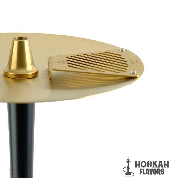 ODUMAN COSMO HOOKAH GOLD/BLACK BODY BLACK GLASS - Image 3
