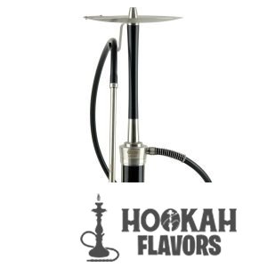 ODUMAN HOOKAH COSMO - SILVER/BLACK BODY BLACK GLASS