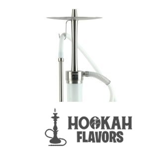 ODUMAN HOOKAH INFINITY - WHITE GLASS SILVER BODY