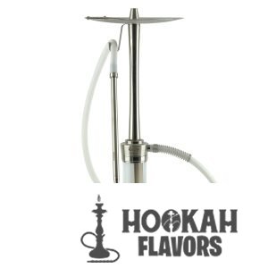 ODUMAN HOOKAH COSMO - SILVER BODY WHITE GLASS