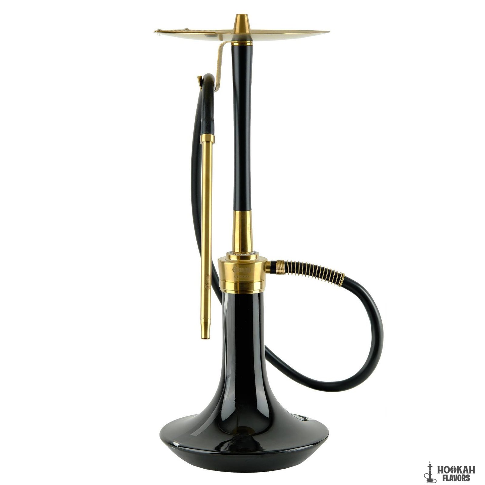 ODUMAN COSMO HOOKAH GOLD/BLACK BODY BLACK GLASS