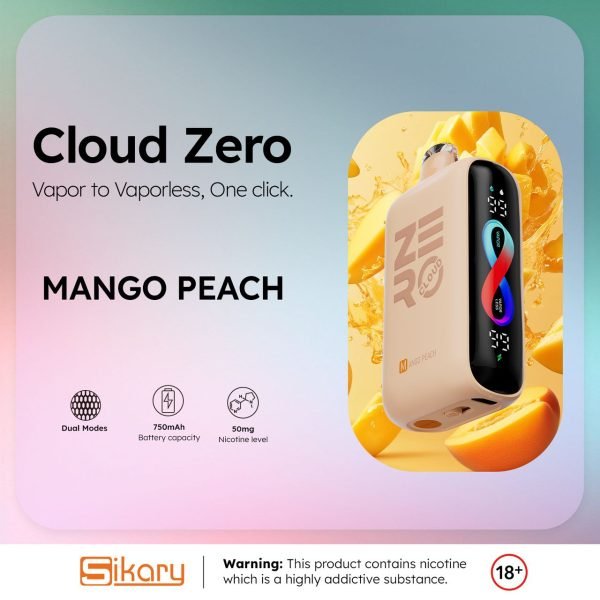 SIKARY CLOUD ZERO VAPES MANGO PEACH
