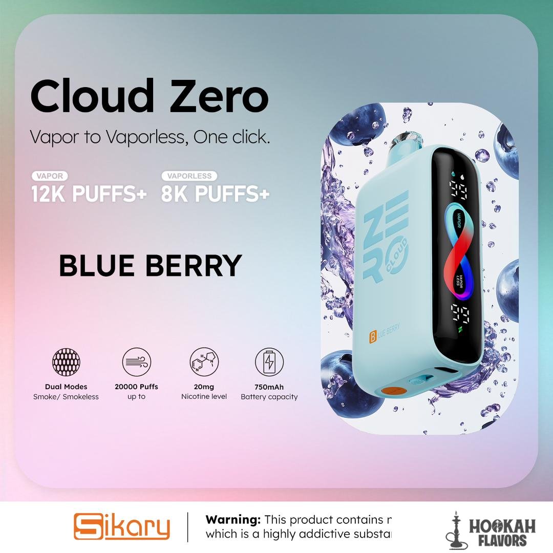 SIKARY CLOUD ZERO VAPE BLUEBERRY
