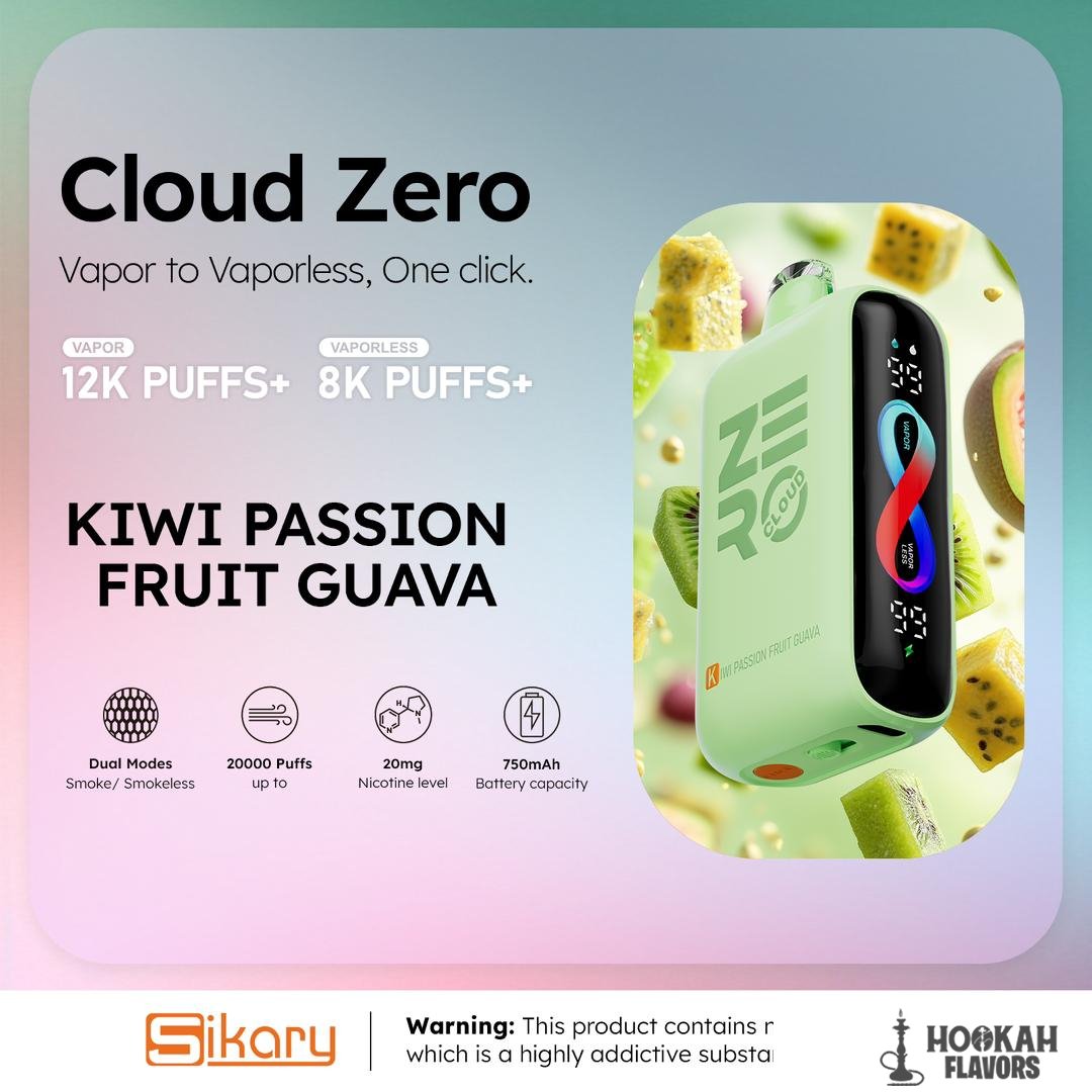 SIKARY CLOUD ZERO VAPES KIWI PASSION FRUIT GUAVA