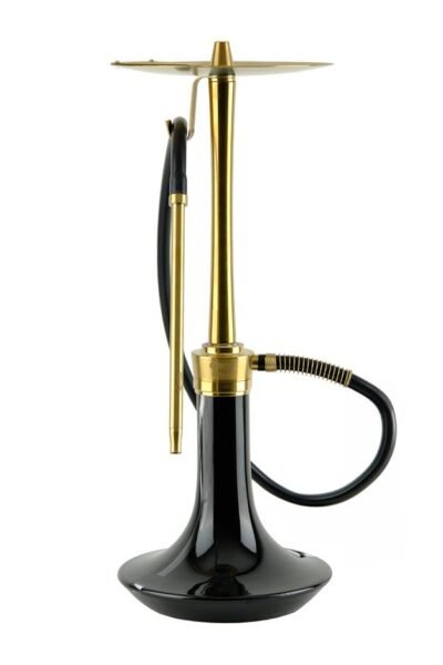 ODUMAN HOOKAH COSMO - GOLD BODY BLACK GLASS