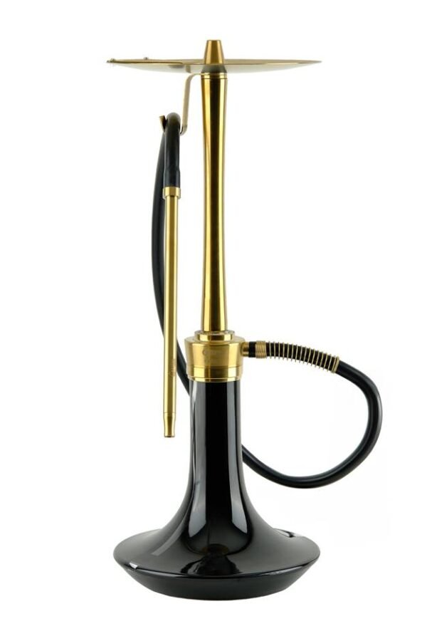 ODUMAN HOOKAH COSMO - GOLD BODY BLACK GLASS